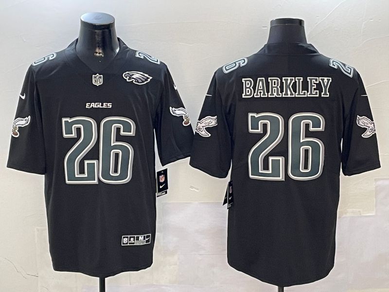 Men Philadelphia Eagles #26 Barkley Black 2024 Nike Limited NFL Jersey style 01021